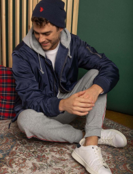 Шапка бини U.S. Polo Assn с вышитым логотипом 1159801037 (Синий, One size)
