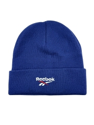 Шапка бини Reebok с вышитым логотипом 1159811541 (Синий, One size)