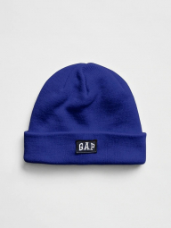 Синяя мужская теплая шапка GAP зимняя бини art315904