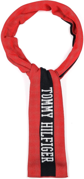 Вязаный шарф Tommy Hilfiger с логотипом 1159803482 (червоний, One size)