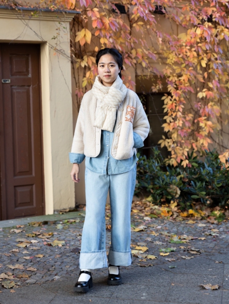 Утеплений шарф Uniqlo, що складається, з підкладкою 1159829927 (Молочний One size)