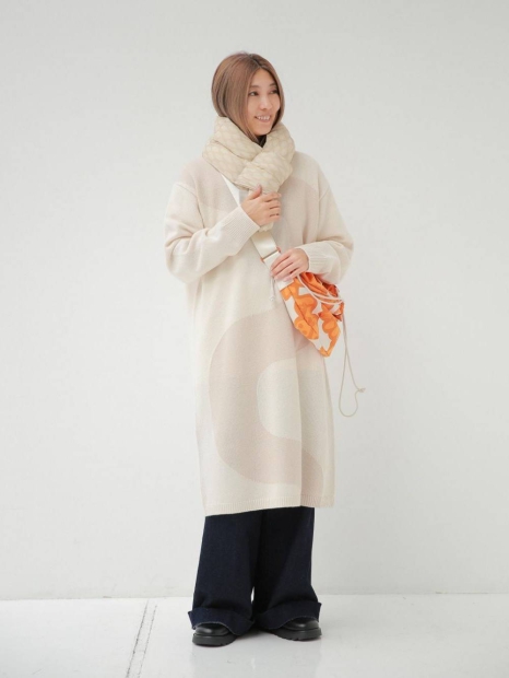 Утеплений шарф Uniqlo, що складається, з підкладкою 1159829927 (Молочний One size)