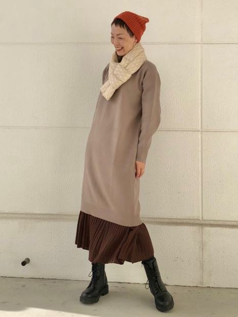 Утеплений шарф Uniqlo, що складається, з підкладкою 1159829927 (Молочний One size)