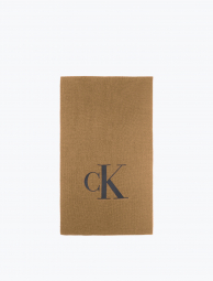 Стильный мужской шарф Calvin Klein с логотипом 1159766829 (Коричневый, One size)