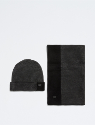 Набор Calvin Klein шапка и шарф 1159778591 (Черный, One size)