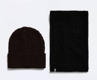 Вязаный набор Calvin Klein комплект шапка и шарф 1159778598 (Черный, One size)
