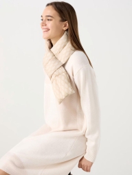 Утепленный складывающийся шарф Uniqlo с подкладкой 1159829927 (Молочный One size)