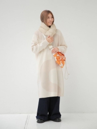 Утеплений шарф Uniqlo, що складається, з підкладкою 1159829927 (Молочний One size)