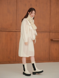 Утеплений шарф Uniqlo, що складається, з підкладкою 1159829927 (Молочний One size)