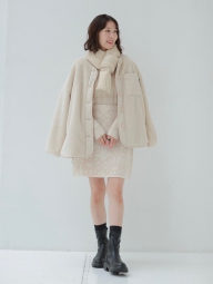 Утеплений шарф Uniqlo, що складається, з підкладкою 1159829927 (Молочний One size)
