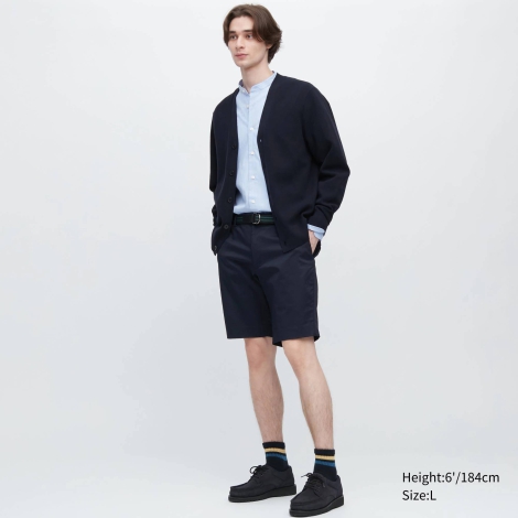 Эластичные мужские шорты UNIQLO с карманами 1159794996 (Синий, XL)