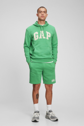 Флисовые мужские шорты GAP с логотипом 1159771752 (Зеленый, M)