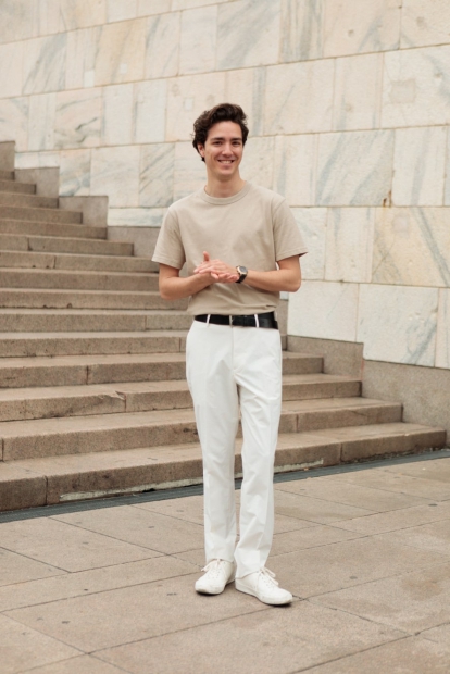 Стильні штани з технологією AirSense UNIQLO штани 1159798825 (Білий, 35W 34L)