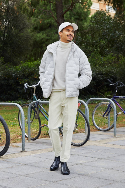 Вельветові штани UNIQLO штани 1159832470 (Молочний S)