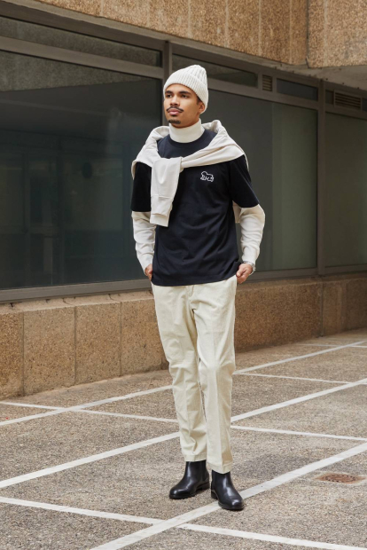 Вельветові штани UNIQLO штани 1159832470 (Молочний S)
