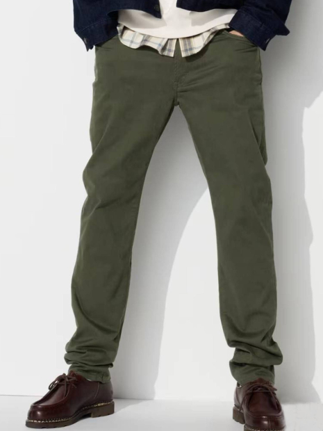 Стильные эластичные штаны UNIQLO 1159832584 (Зеленый L)