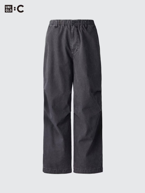 Широкие джинсовые штаны-парашюты UNIQLO 1159833009 (Серый M)