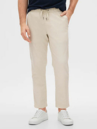 Стильные мужские брюки GAP легкие штаны art463257 (Бежевый, размер L)