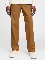 Мужские брюки Relaxed Fit with GAP Flex легкие штаны 1159772272 (Коричневый, 34W 36L)