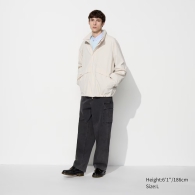 Широкие джинсовые брюки-карго UNIQLO 1159816690 (Серый XL)