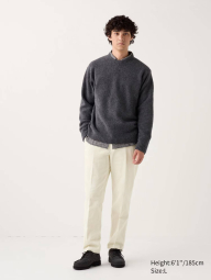 Вельветовые штаны UNIQLO брюки 1159832470 (Молочный S)