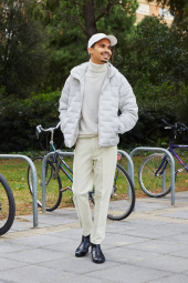 Вельветовые штаны UNIQLO брюки 1159832470 (Молочный S)