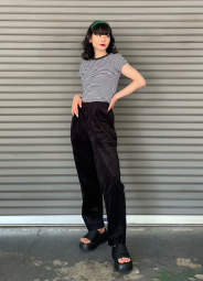 Вельветовые брюки UNIQLO штаны 1159832865 (Черный M)