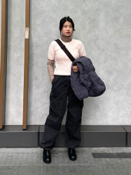 Широкие джинсовые штаны-парашюты UNIQLO 1159833009 (Серый M)