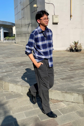 Широкие джинсовые штаны-парашюты UNIQLO 1159833009 (Серый M)