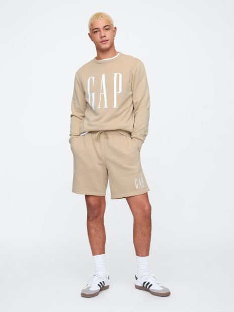 Мужские спортивные шорты GAP с логотипом 1159836221 (Бежевый M)