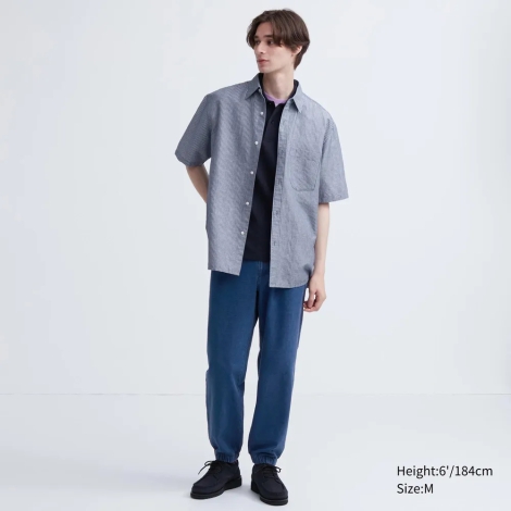 Чоловічі джоггери UNIQLO джинсові штани 1159810892 (Білий/синій, XXL)