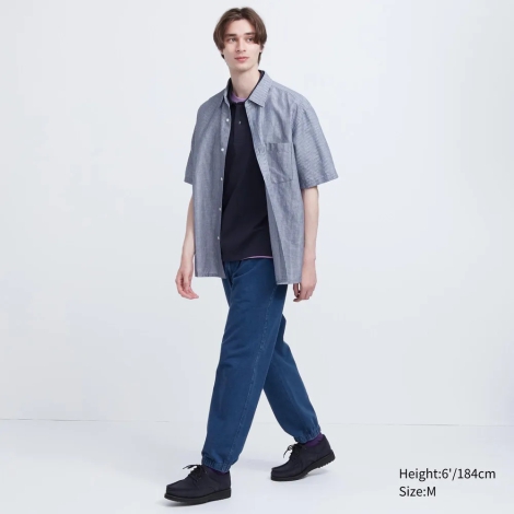 Мужские джоггеры UNIQLO джинсовые штаны 1159810893 (Синий, L)