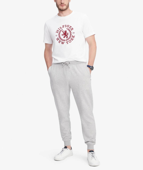 Мужские джоггеры Tommy Hilfiger спортивные штаны на флисе 1159835097 (Серый XXL)