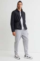 Мужские джоггеры H&M с большими карманами на липучках спортивные штаны 1159760439 (Серый, M)