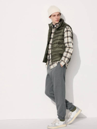 Мужские джоггеры HEATTECH UNIQLO спортивные штаны с экомехом внутри 1159833112 (Серый 3XL)