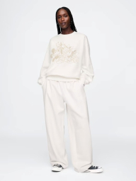 Спортивные штаны Gap Mickey Mouse флис 1159833195 (Молочный L)