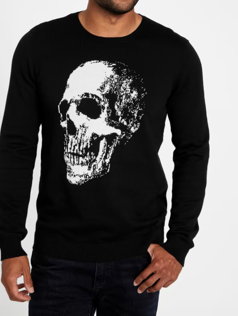Мужской мягкий свитер GUESS с логотипом 1159782891 (Черный, L)