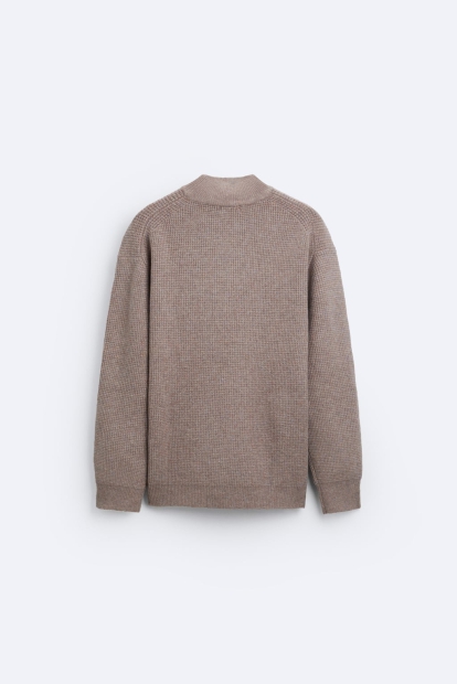 Чоловічий трикотажний светр ZARA 1159800669 (Рожевий, L)