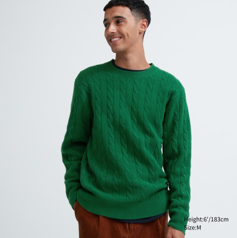 Мягкий свитер UNIQLO 1159801140 (Зеленый, XS)