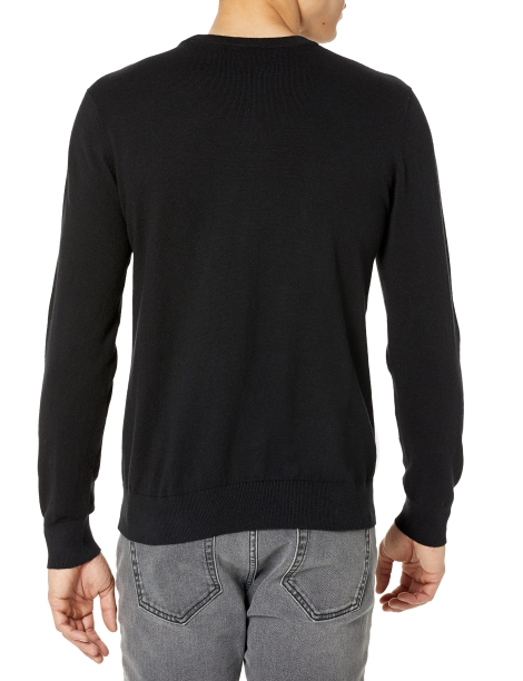 Мужской свитер Armani Exchange кофта с логотипом 1159806759 (Черный, XS)