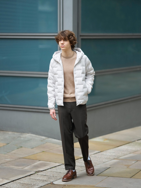 Вовняний светр UNIQLO джемпер 1159833777 (Бежевий M)