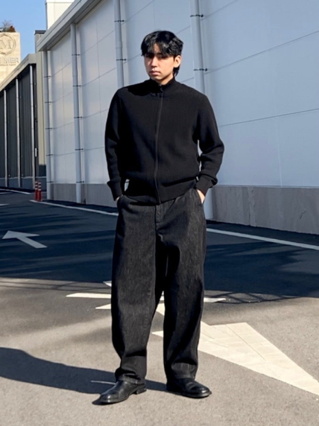 Вязаный свитер UNIQLO с застежкой-молнией 1159833951 (Черный 3XL)