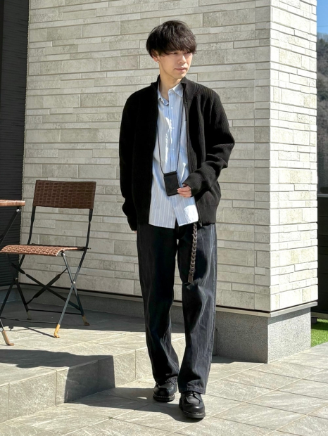 Вязаный свитер UNIQLO с застежкой-молнией 1159833951 (Черный 3XL)