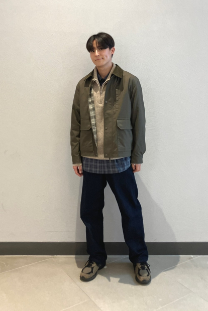 Вязаный свитер с полумолнией UNIQLO 1159834009 (Коричневый 3XL)