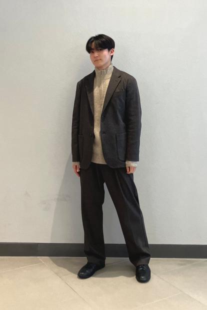 Вязаный свитер с полумолнией UNIQLO 1159834009 (Коричневый 3XL)