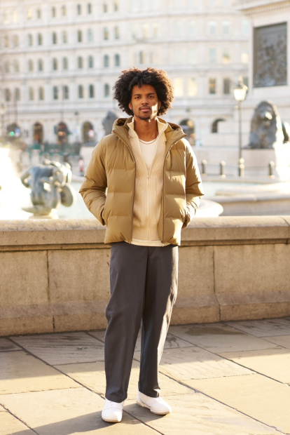 Вязаный свитер UNIQLO с застежкой-молнией 1159834015 (Молочный 3XL)