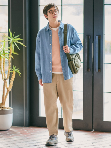 В'язаний светр UNIQLO 1159834318 (рожевий XL)