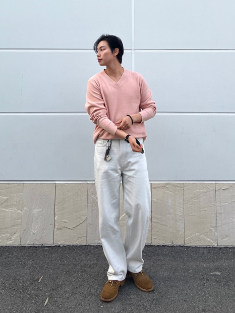 В'язаний светр UNIQLO 1159834318 (рожевий XL)