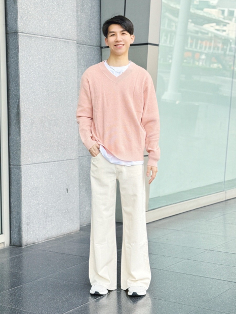 В'язаний светр UNIQLO 1159834318 (рожевий XL)