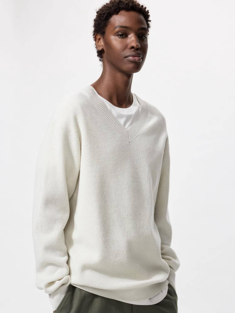Вязаный свитер UNIQLO 1159834870 (Серый 3XL)